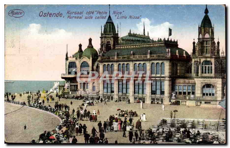 CPA Belgique Ostende Kursaal cote Petite Nice