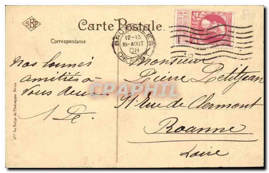CPA Belgique Bruxelles La Bourse — Rückseite