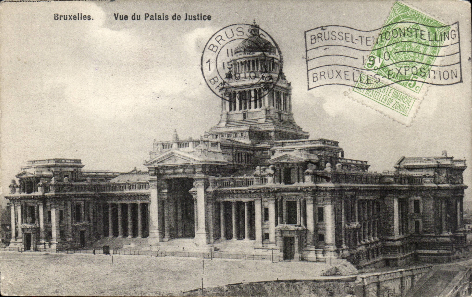 Brüssel. Ansicht des Justizpalastes — Brüsseler Ausstellung 1910 — Verlag nicht sichtbar