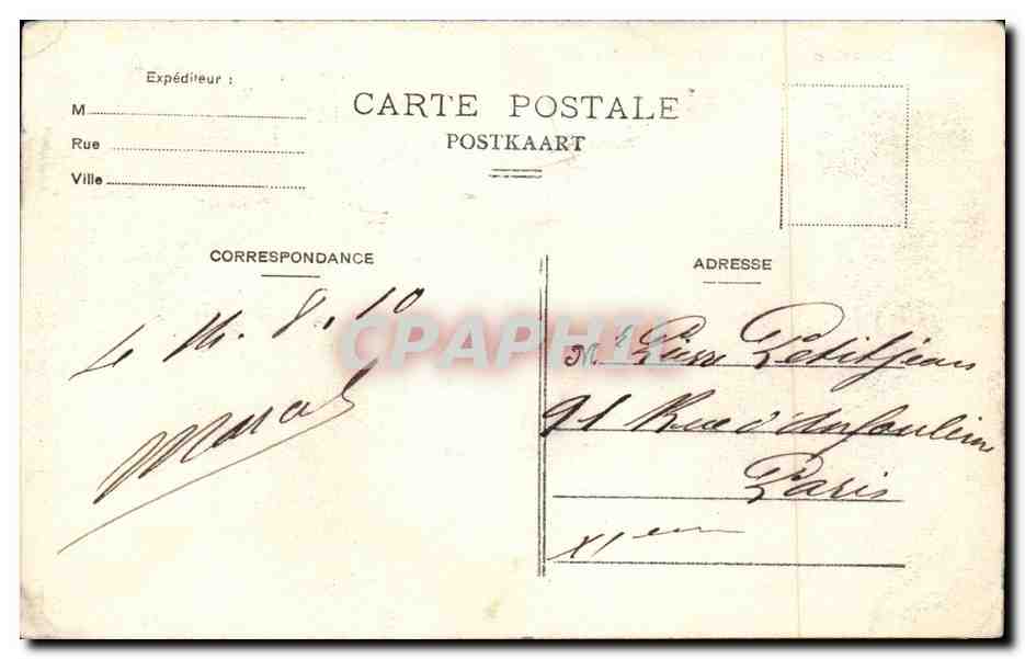 Brüssel. Ansicht des Justizpalastes — Brüsseler Ausstellung 1910 — Verlag nicht sichtbar — Rückseite