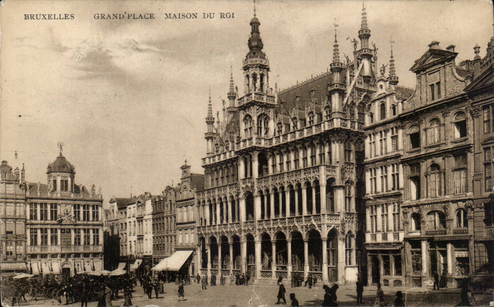 CPA Belgique Bruxelles Grand place maison du roi