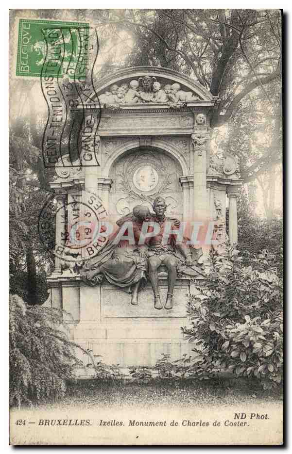 CPA Belgique Bruxelles Ixelles Monument de Charles de Coster