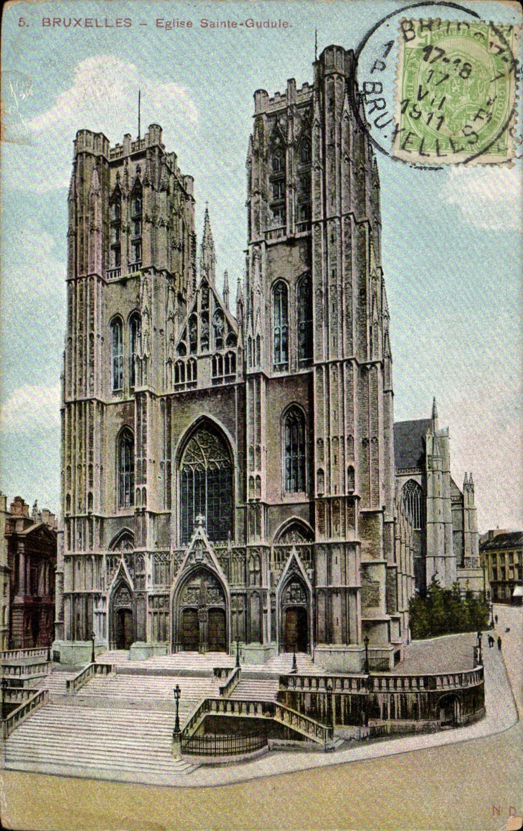 CPA Belgique Bruxelles Eglise Sainte Gudule
