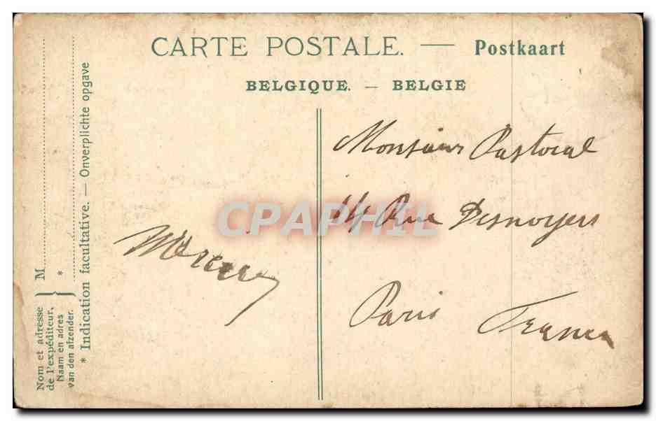 CPA Belgique Bruxelles Eglise Sainte Gudule — Rückseite