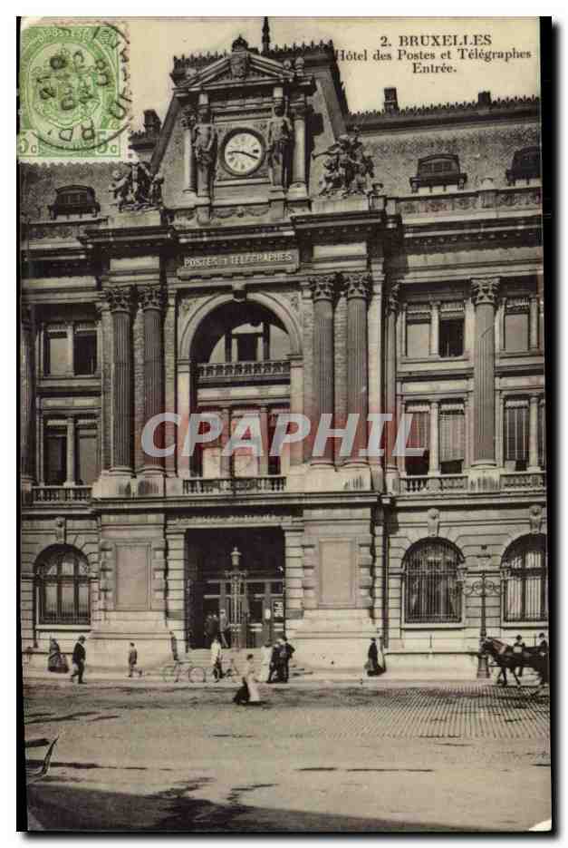 CPA Belgique Bruxelles Hotel des Postes et Telegraphes