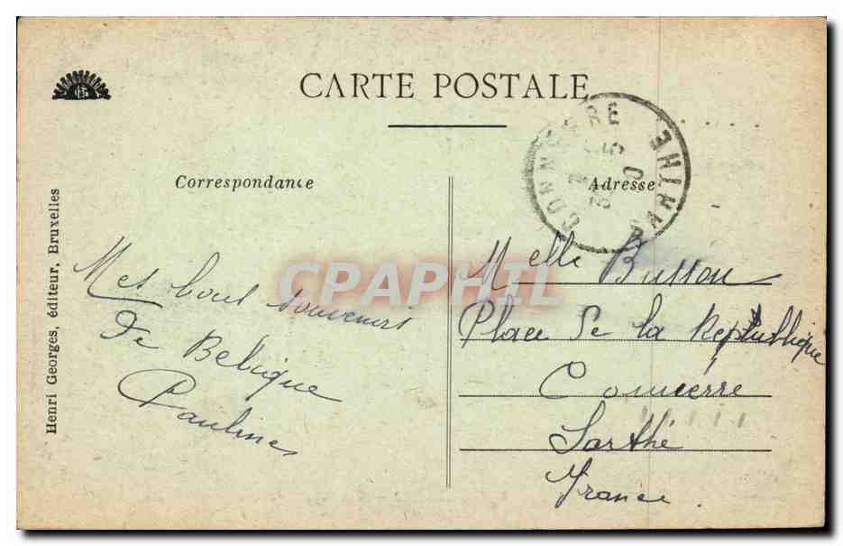 Bruxelles — Palais de Justice — Henri Georges, éditeur, Bruxelles — Rückseite