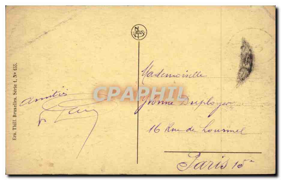 CPA Belgique Bruxelles La maison du roi — Rückseite