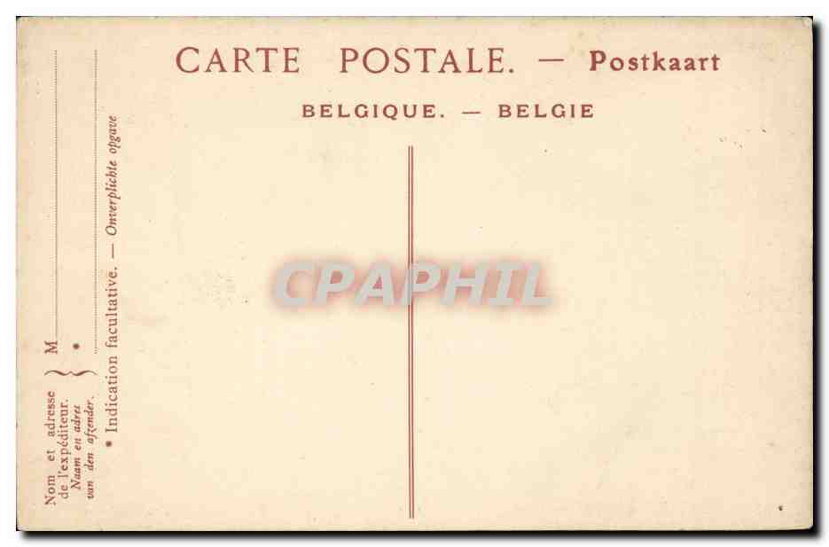 CPA Belgique Bruxelles Salle gothique Hotel de ville — Verso