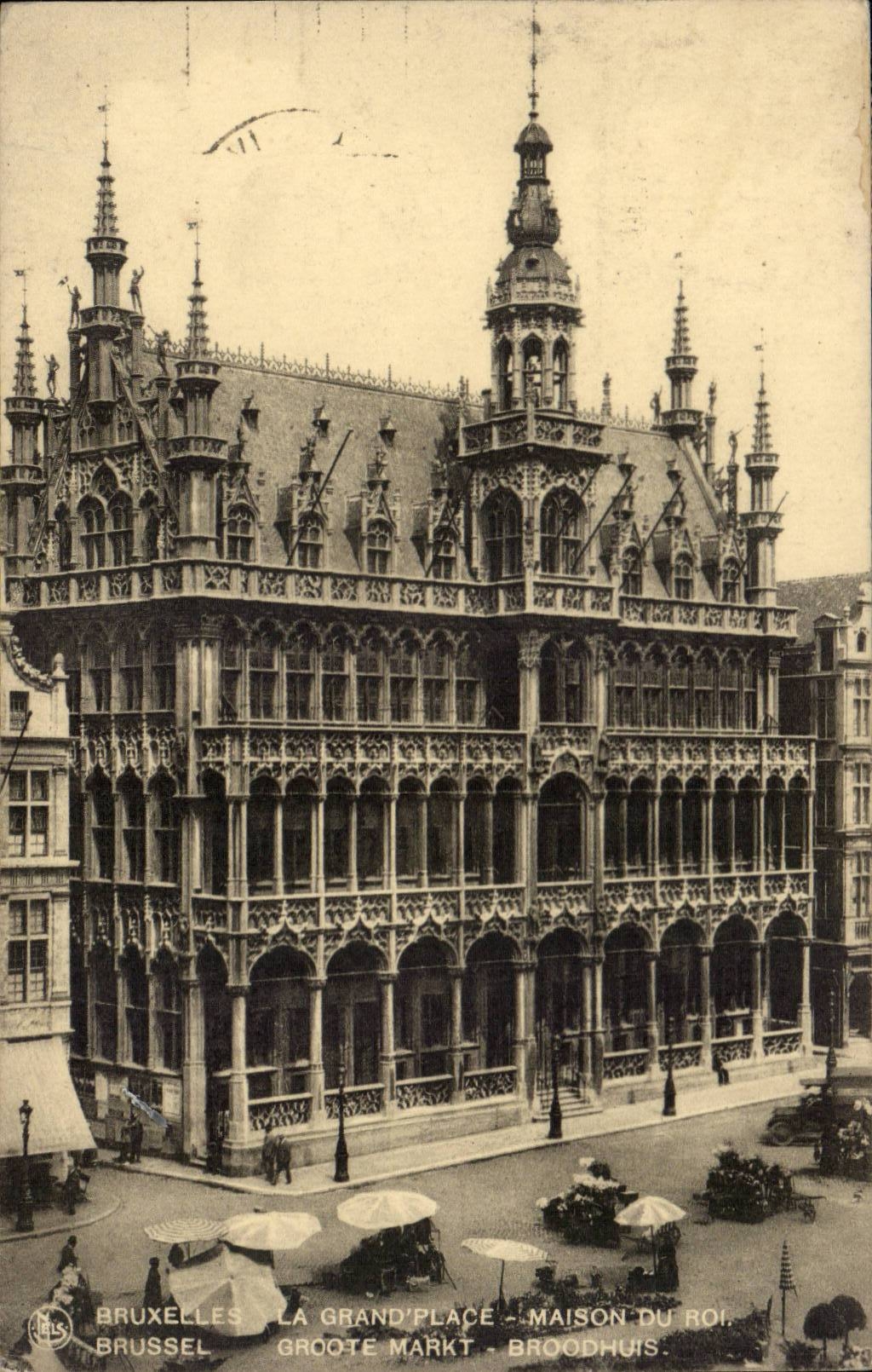 CPA Belgique Bruxelles La grand place maison du roi