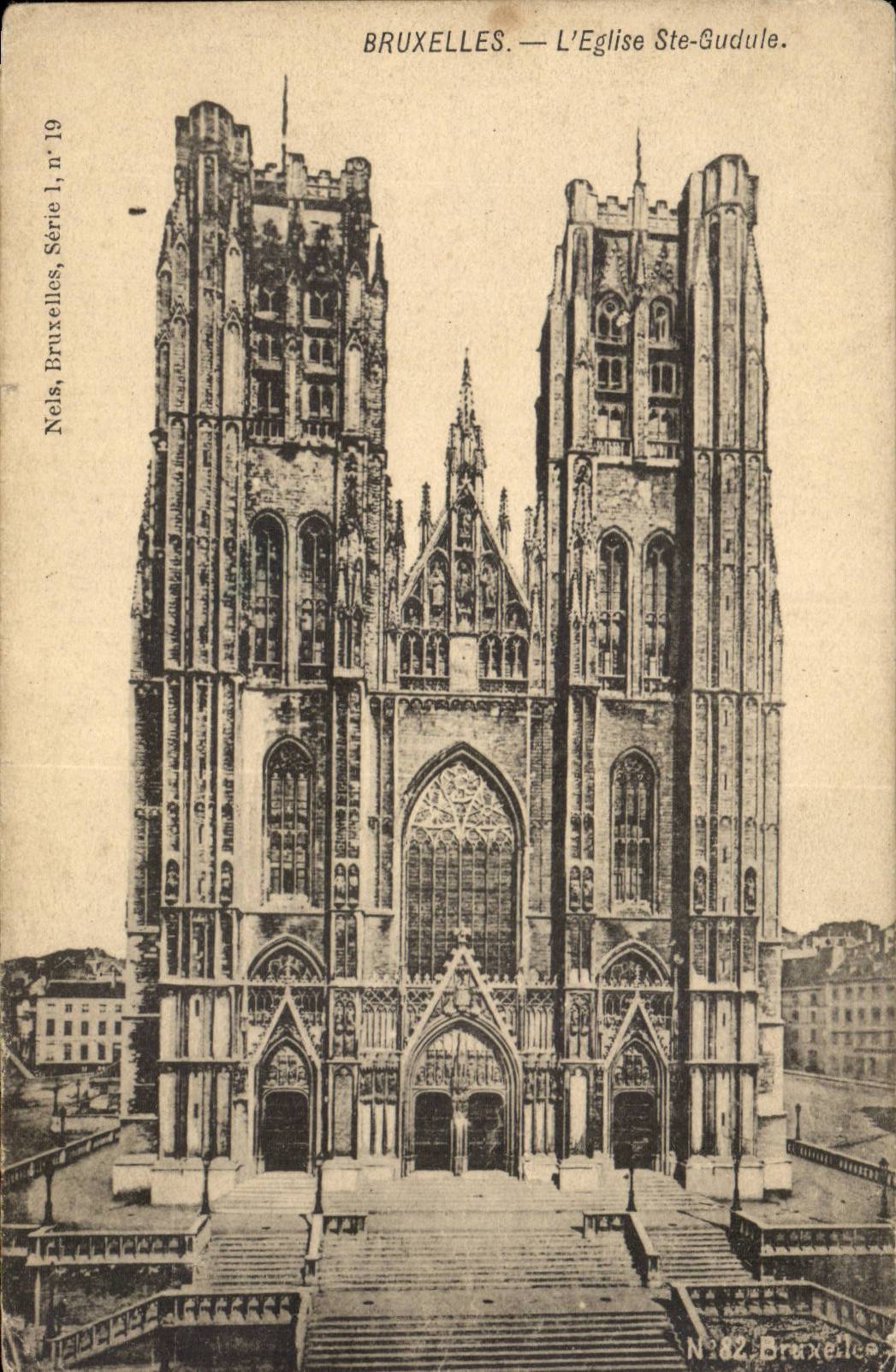 CPA Belgique Bruxelles Eglise Sainte Gudule