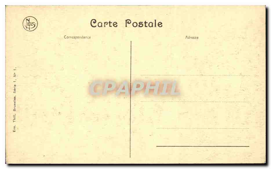 CPA Belgique Bruxelles Le parc et la palais de la Nation — Rückseite