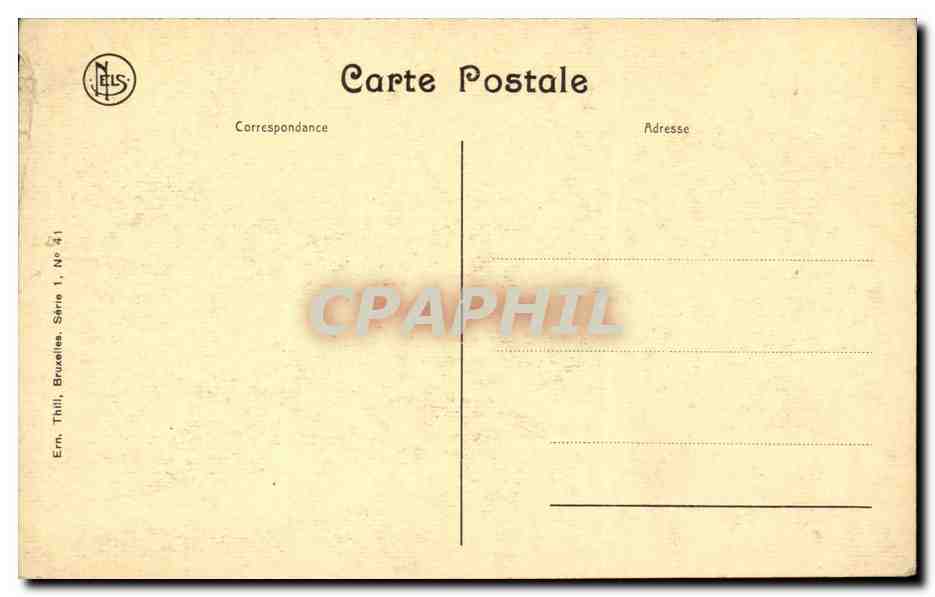 CPA Belgique Bruxelles Porte de Hal — Rückseite