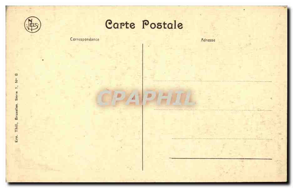 CPA Belgique Bruxelles Hotel de ville — Rückseite