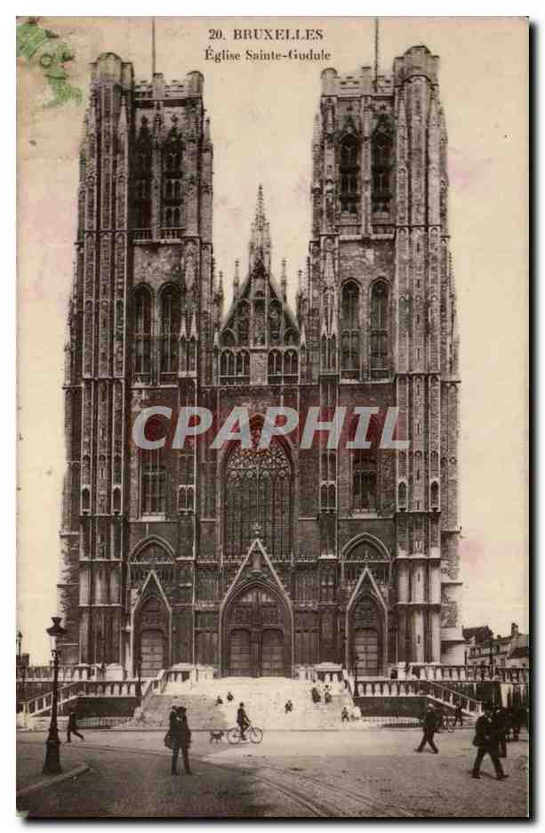 CPA Belgique Bruxelles Eglise Sainte Gudule