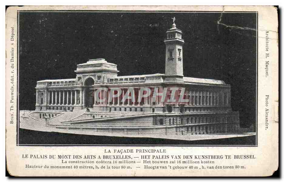 CPA Belgique Bruxelles Le palais du mont des arts 