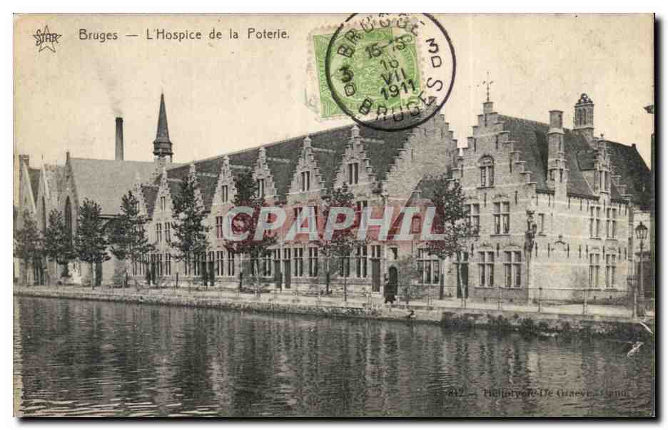 CPA Belgique Bruges L'hospice de la poterie