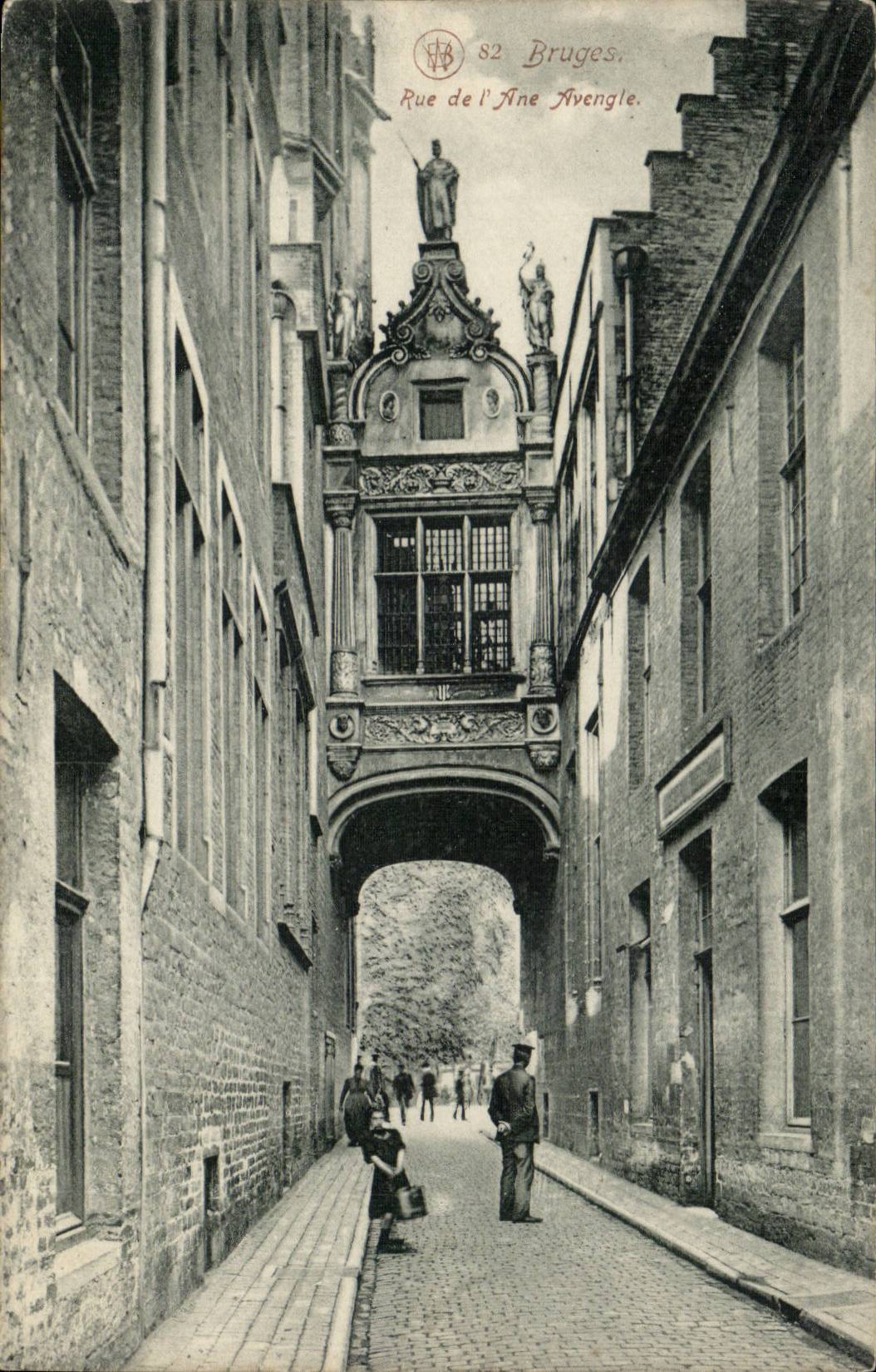 CPA Belgique Bruges Rue de l'ane avengle