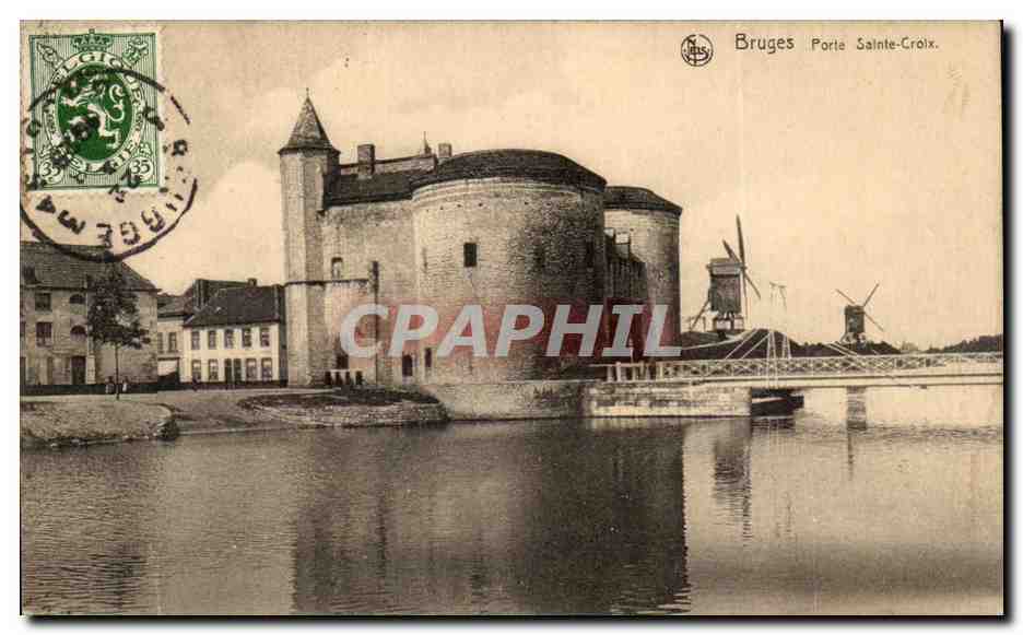 CPA Belgique Bruges Porte Sainte Croix Moulin windmill