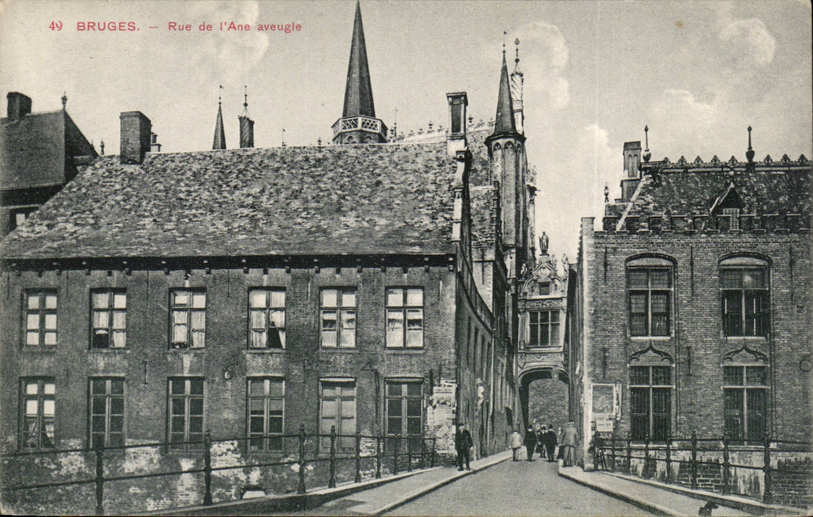 CPA Belgique Bruges Rue de l'ane Avengle