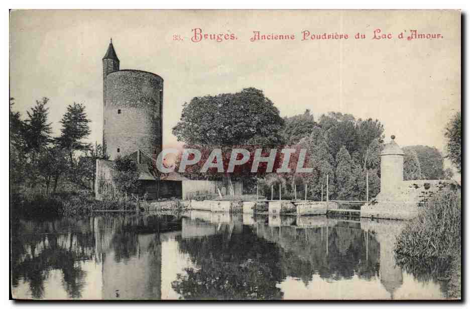 CPA Belgique Bruges Ancienne poudriere du lac d'amour