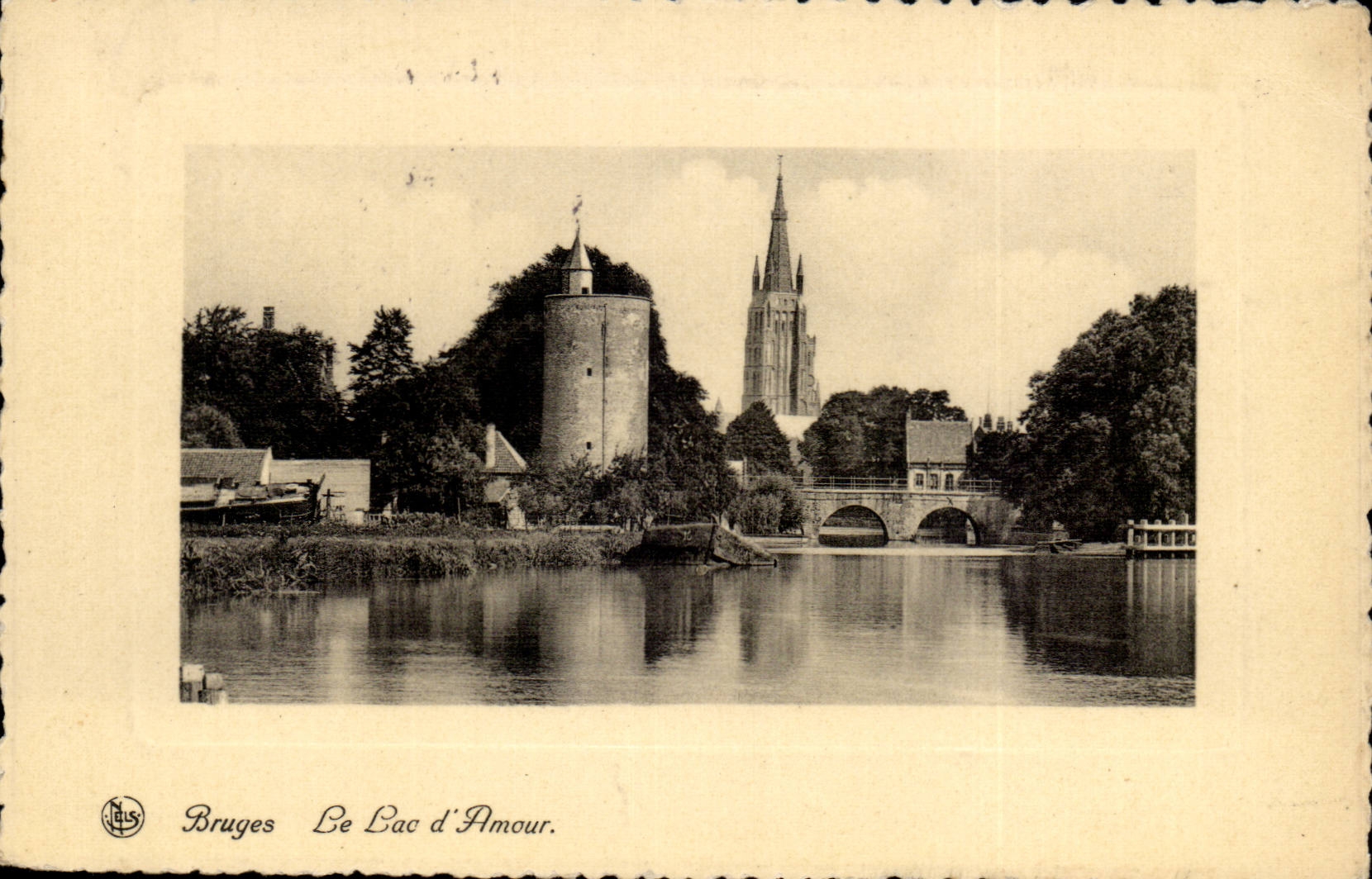 CPA Belgique Bruges Le lac d'amour