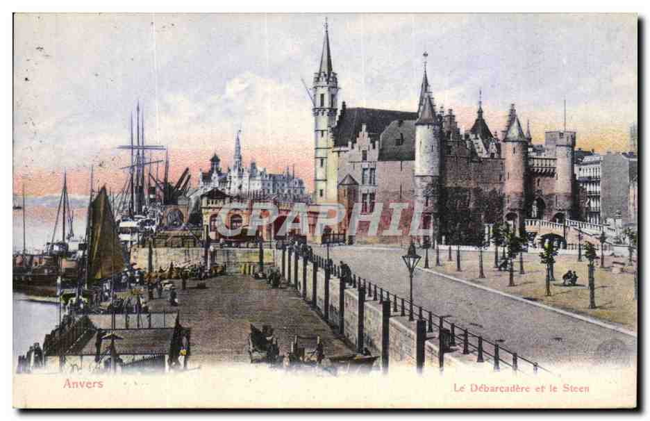 Belgique - Belgien - Belgium - Anvers - Antwerpen - Le Debarcadere et le Steen - CPA 