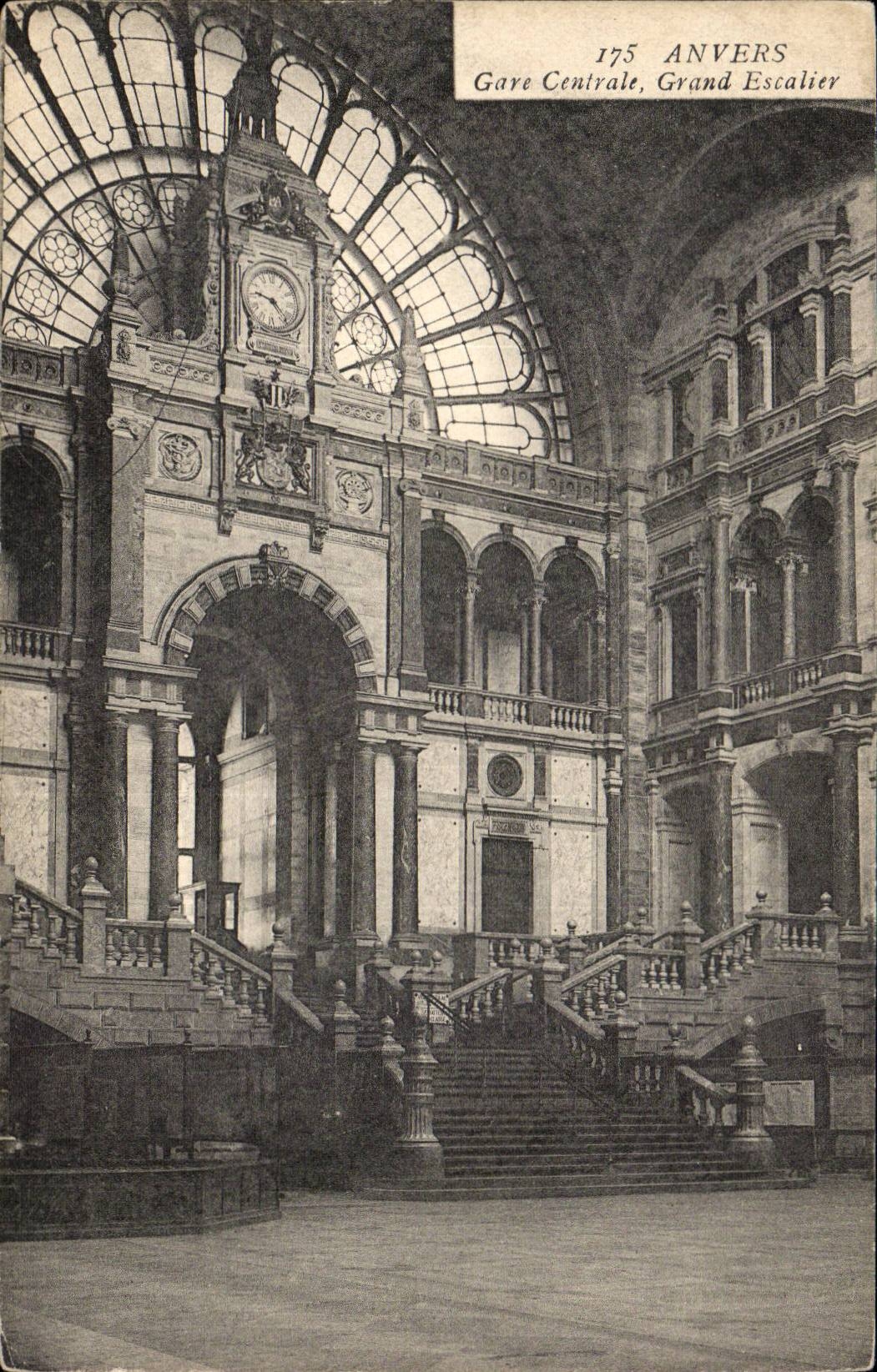 Belgique - Belgien - Belgium - Anvers - Antwerpen - Gare Centrale - Grand Escalier - CPA 
