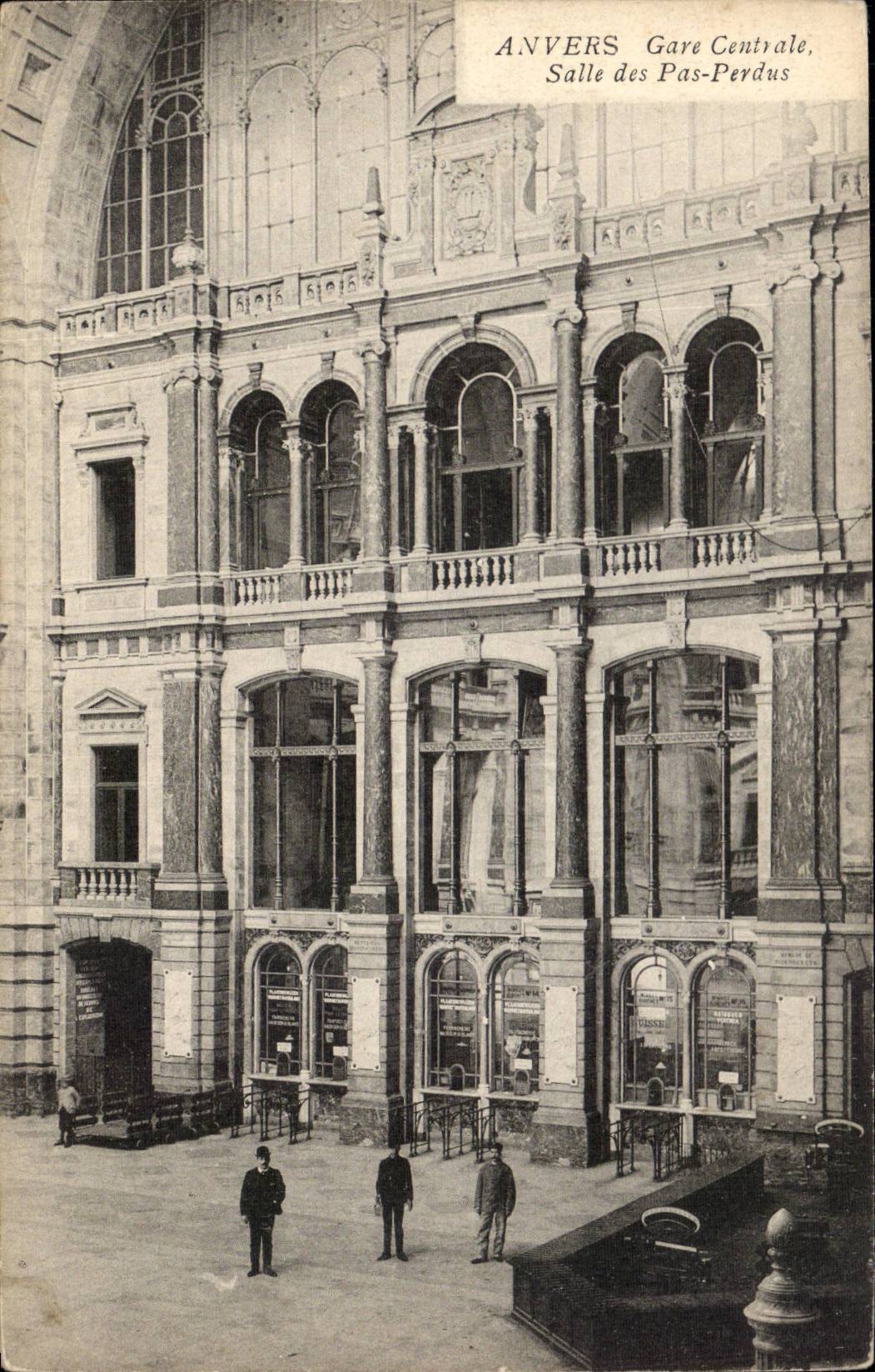 Belgique - Belgien - Belgium - Anvers - Antwerpen - Gare Centrale - Salle des Pas Perdus - CPA 