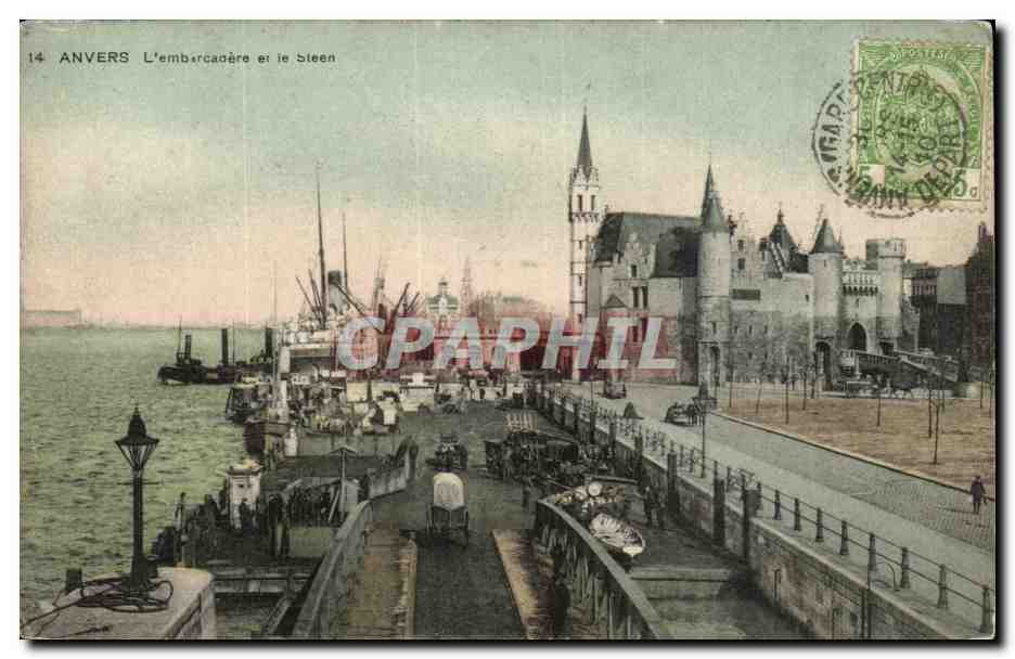 Belgique - Belgien - Belgium - Anvers - Antwerpen - L'Embarcadere et le Steen - CPA 