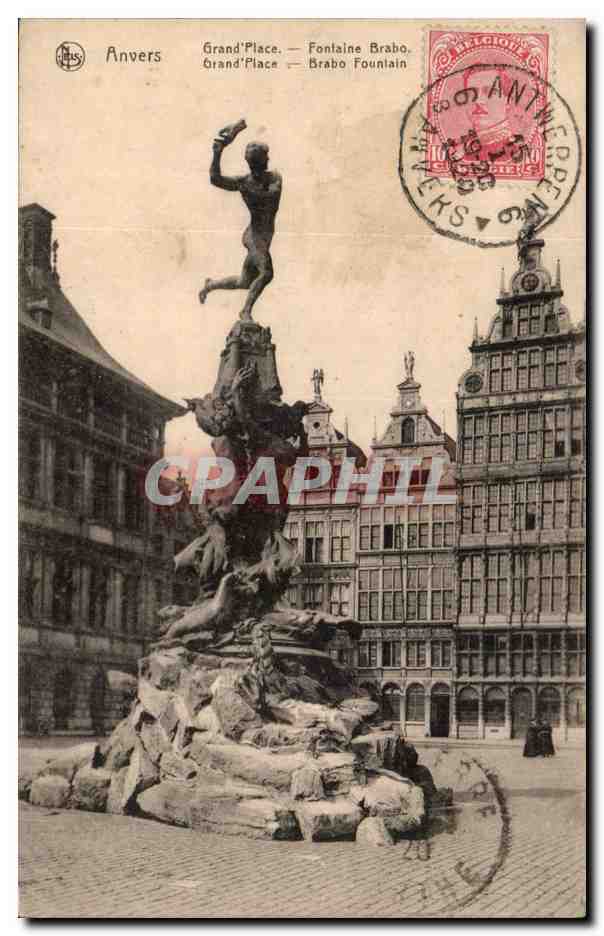 Belgique - Belgien - Belgium - Anvers - Antwerpen - Garnd Place - Fontaine Brabo - CPA 