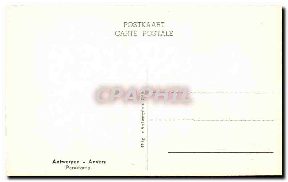 Belgique - Belgien - Belgium - Anvers - Antwerpen - Panorama - CPA  — Rückseite