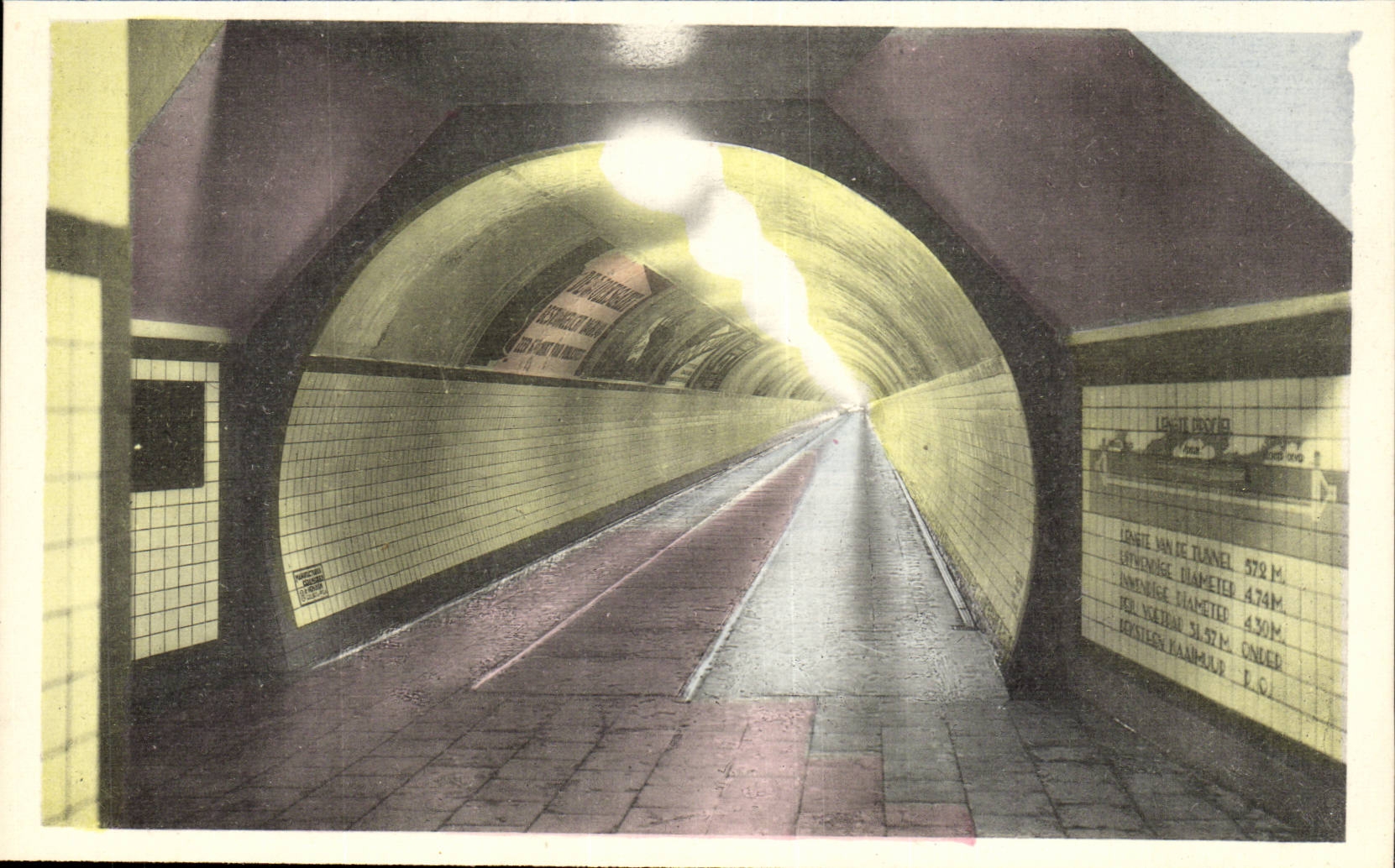 Belgique - Belgien - Belgium - Anvers - Antwerpen - Tunnel voor voetgangers onder de Schelde Binnenzicht - CPA 