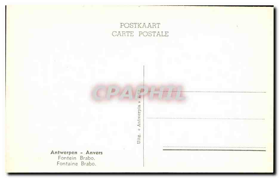 Belgique - Belgien - Belgium - Anvers - Antwerpen - Fontaine Brabo - CPA  — Back