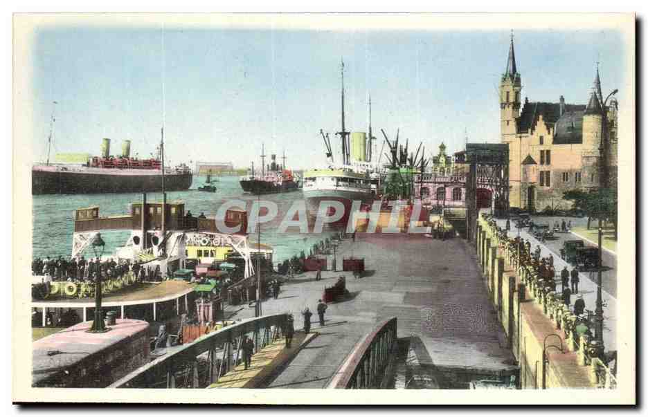 Belgique - Belgien - Belgium - Anvers - Antwerpen - Het Steen en de Aaniegplaats - CPA 