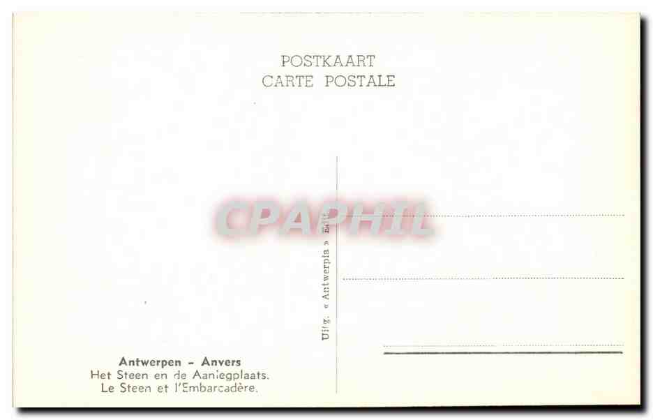 Belgique - Belgien - Belgium - Anvers - Antwerpen - Het Steen en de Aaniegplaats - CPA  — Back