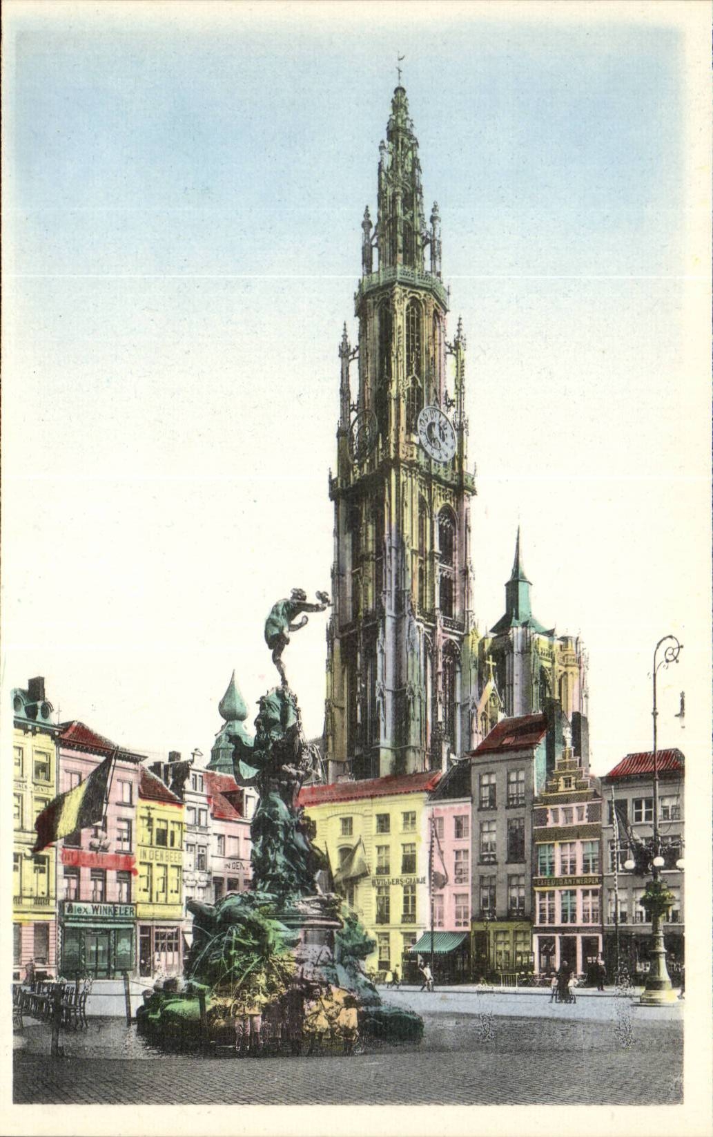 Antwerpen - Anvers — Cathédrale, Grand'Place et Fontaine Brabo — édit. Winder