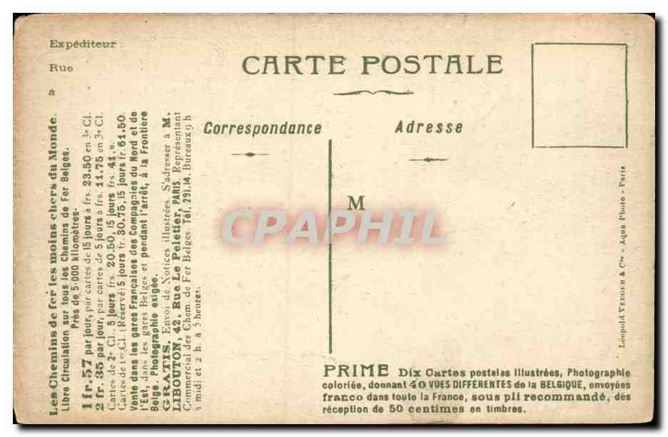 Belgique - Belgien - Belgium - Anvers - Antwerpen - Souvenir - CPA  — Rückseite