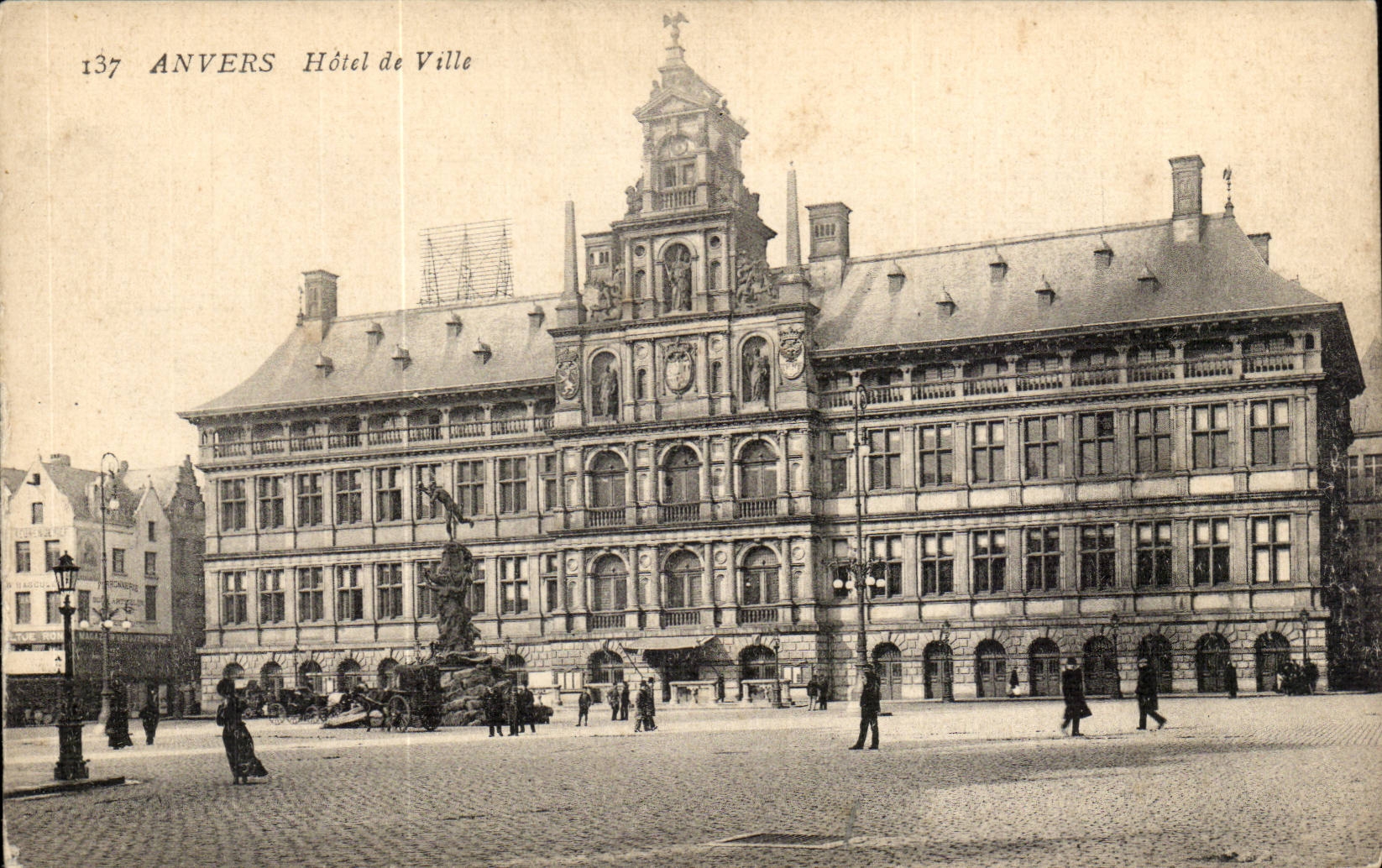Antwerp City Hall — view of the square — anonymous publisher, series number 137
