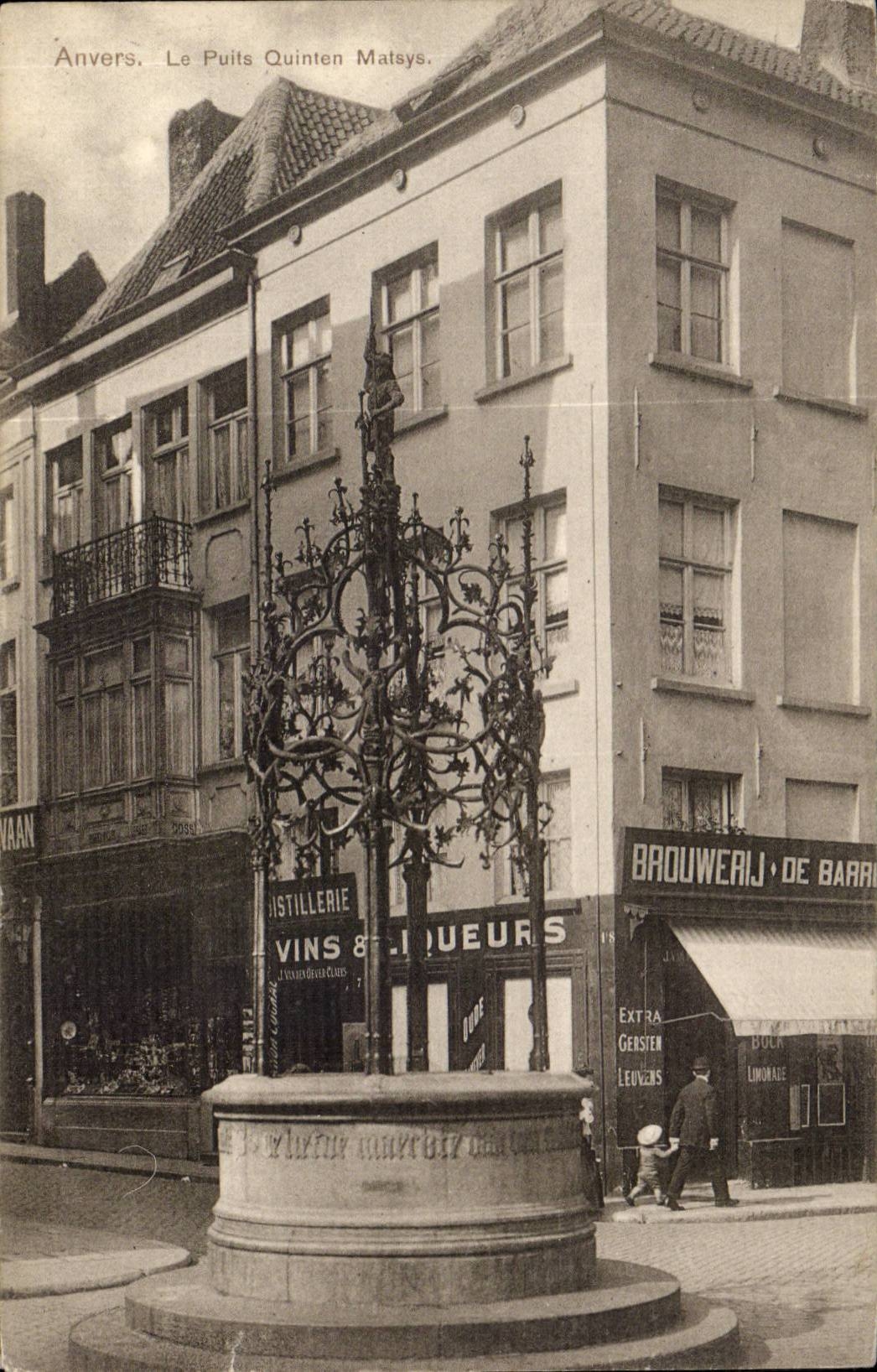 Belgique - Belgien - Belgium - Anvers - Antwerpen - Le Puits Quinten Matsys - Brouwerij - vins liqueurs - CPA 