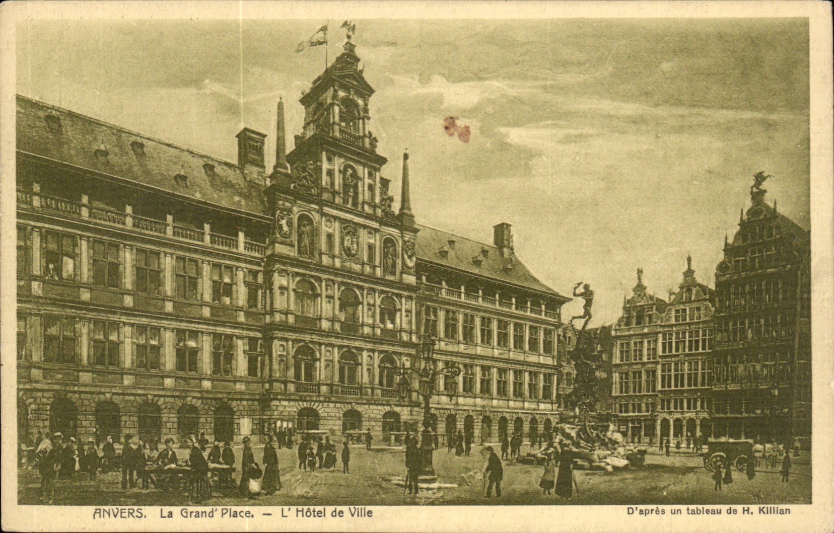 Belgique - Belgien - Belgium - Anvers - Antwerpen - la Grand Place - L'Hotel de Ville - CPA 