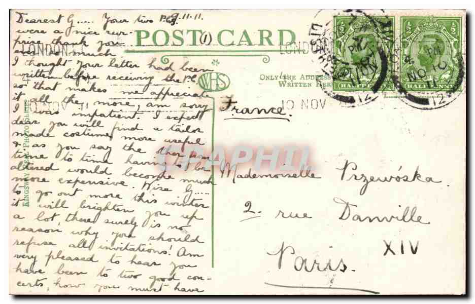 Grande Bretagne Great BRitain CPA London Londres New generale Post Office King Edward Building (poste) — Rückseite