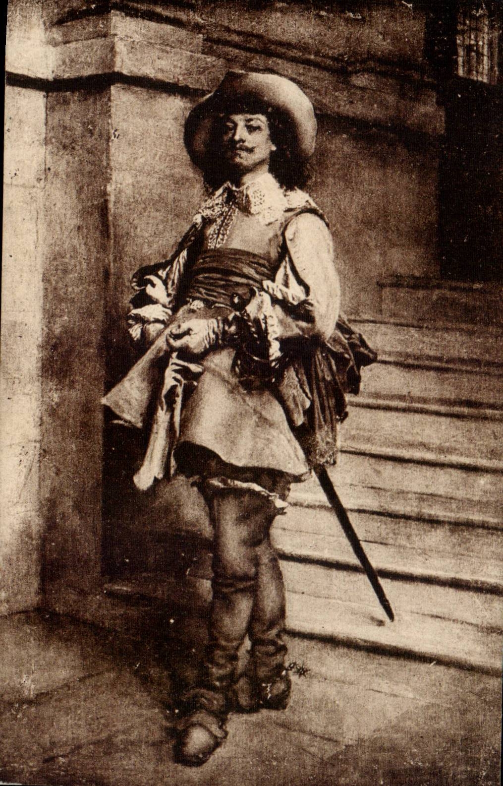 Grande Bretagne Great BRitain CPA A cavalier of the time of Louis XIII (Wallace collection) Meissonier (mousquetaire)