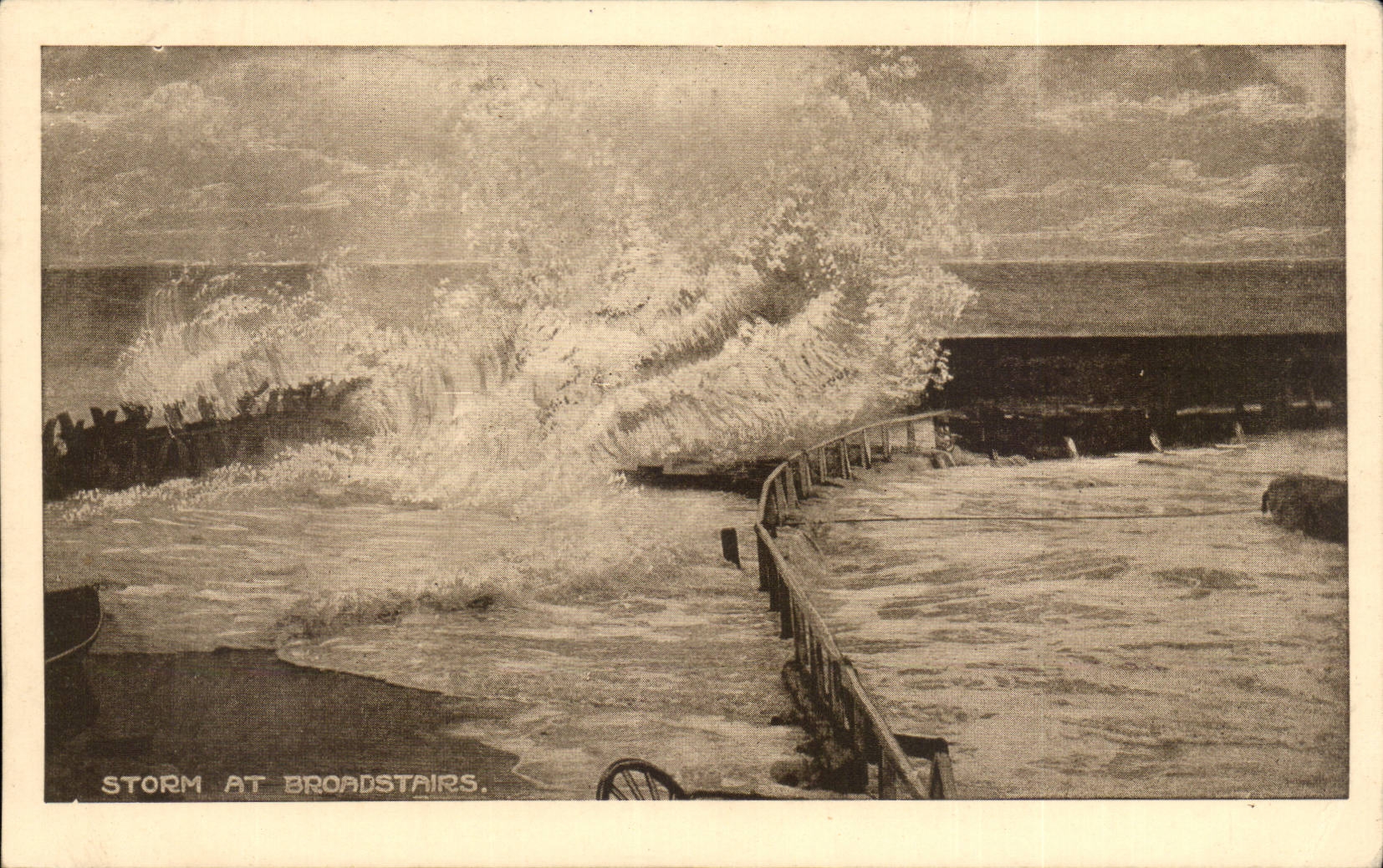 Grande Bretagne Great britain CPA Storm at Broadstairs 