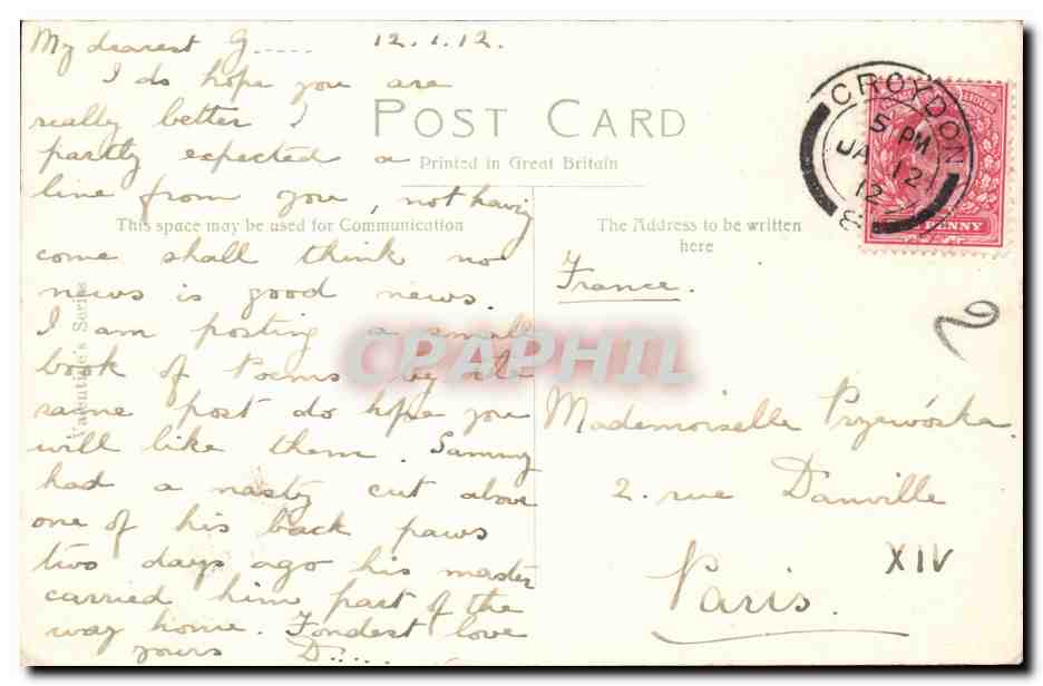 Grande Bretagne Great britain CPA Cliftonville Margate — Rückseite