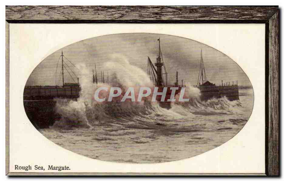 Grande Bretagne Great britain CPA Rough sea Margate