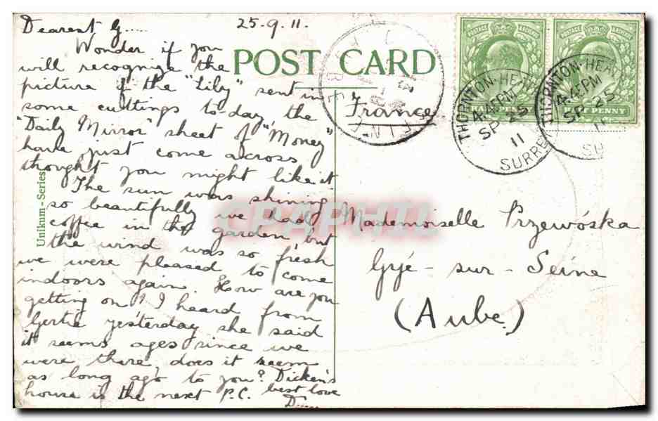 Grande Bretagne Great britain CPA The sands Margate — Rückseite