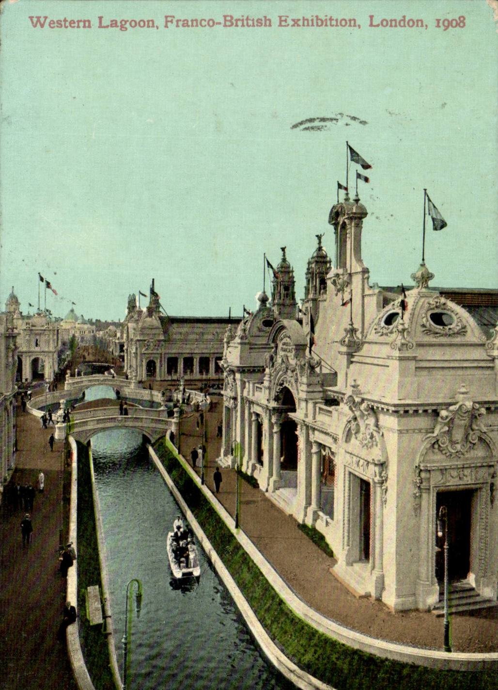 Grande Bretagne Great britain CPA Franco British exhibition London 1908 Western lagoon