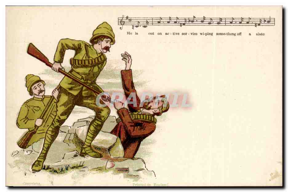 Grande Bretagne Great BRitain CPA Fantaisie Patriotique Sodlat (militaria)