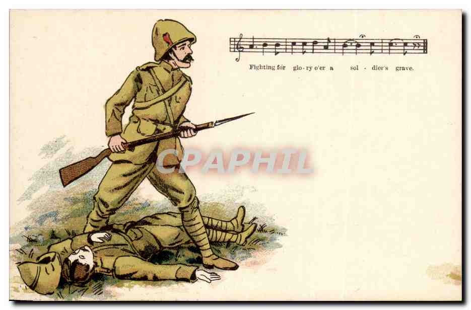 Grande Bretagne Great BRitain CPA Fantaisie Patriotique Sodlat (militaria)