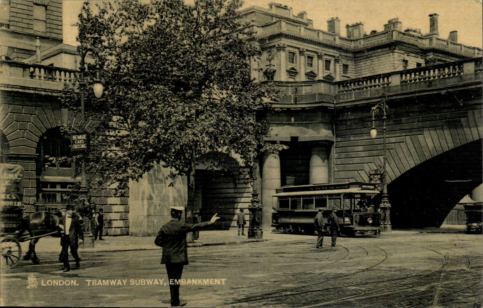 Grande Bretagne Great BRitain CPA London Tramway subway Embankment (Metro)